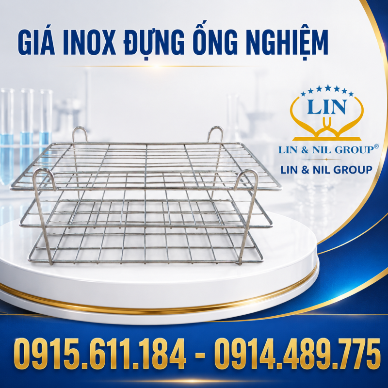 GIÁ INOX ĐỰNG ỐNG NGHIỆM